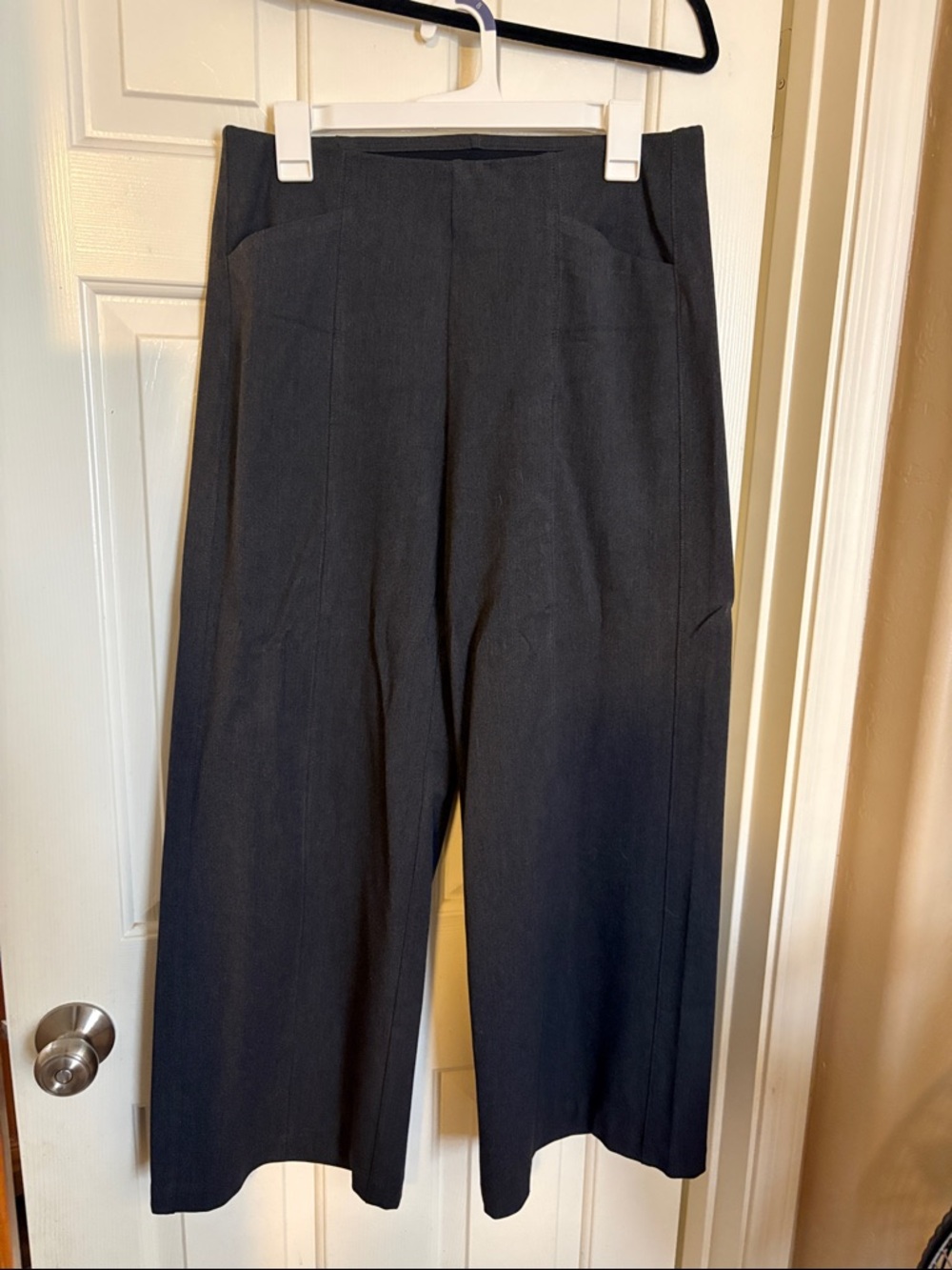 Old Navy high rise pixie wide leg pants charcoal gray